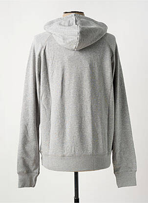 Sweat-shirt à capuche tissage jersey manches longues gris IRON AND RESIN homme