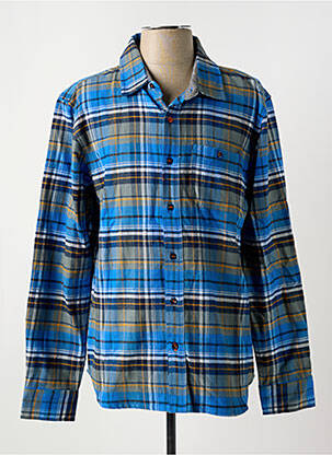 Chemise manches longues coupe droite bleu DAYTONA homme
