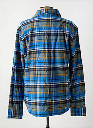 Chemise manches longues coupe droite bleu DAYTONA homme