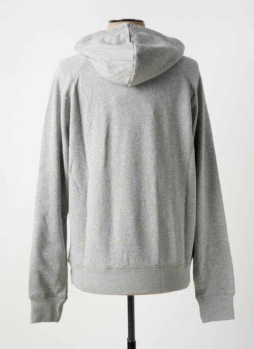 Sweat-shirt à capuche tissage jersey manches longues gris IRON AND RESIN homme