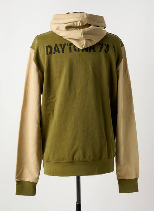 Sweat-shirt à capuche vert DAYTONA pour homme