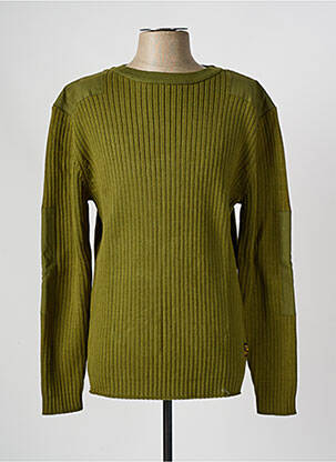 Pull col rond manches longues vert DAYTONA homme