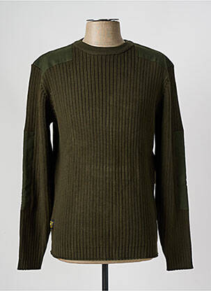 Pull col rond manches longues vert DAYTONA homme