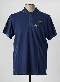 Polo coupe cintrée manches courtes bleu DAYTONA homme