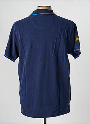 Polo coupe cintrée manches courtes bleu DAYTONA homme