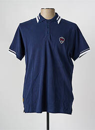 Polo coupe cintrée manches courtes bleu DAYTONA homme
