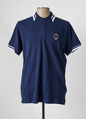 Polo coupe cintrée manches courtes bleu DAYTONA homme
