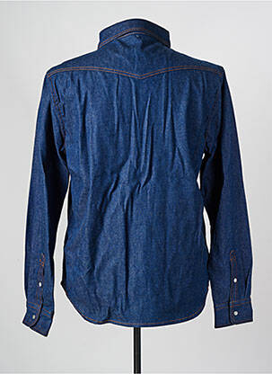 Chemise manches longues poches poitrine bleu DAYTONA homme