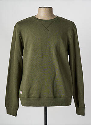 Pull col rond manches longues vert DAYTONA homme
