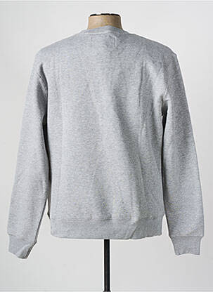 Pull col rond manches longues gris DAYTONA homme