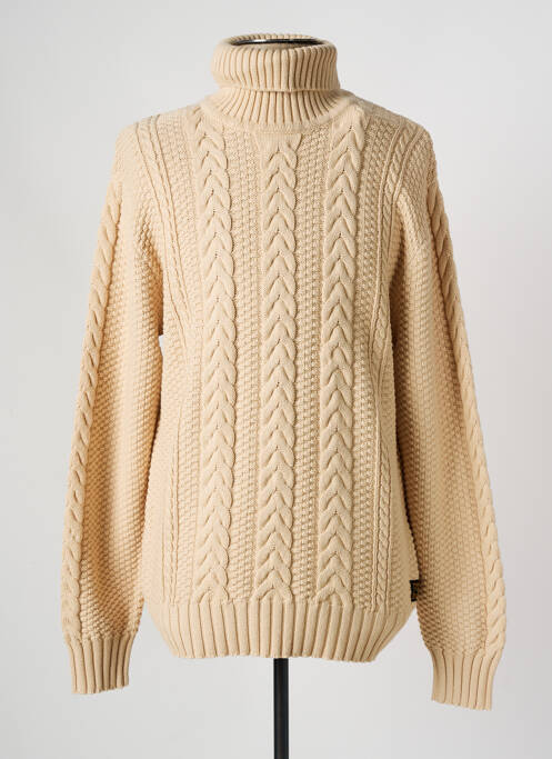 Pull col roulé beige DAYTONA pour homme