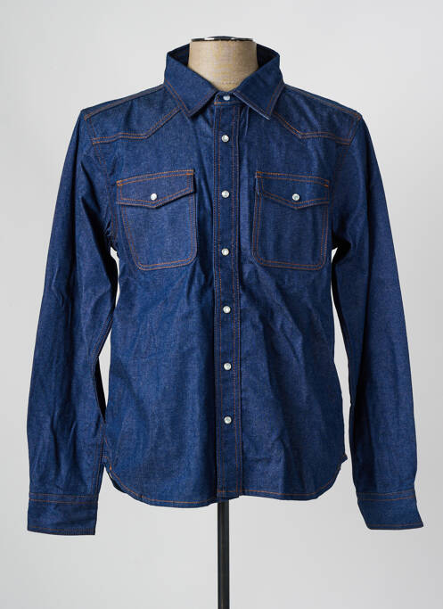 Chemise manches longues bleu DAYTONA pour homme