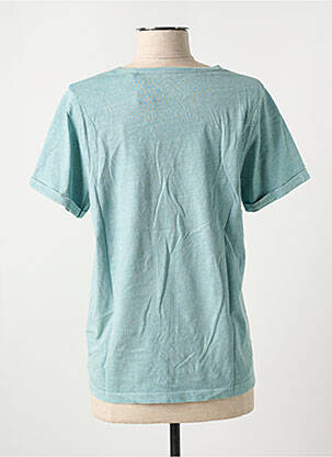 T-shirt coupe droite manches courtes bleu ROSE GARDEN femme