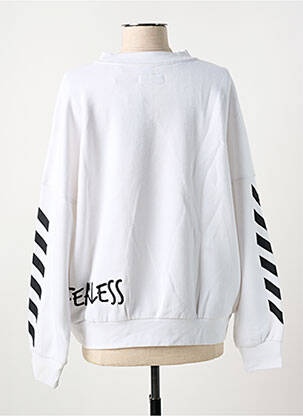 Sweat-shirt stretch manches longues blanc ROSE GARDEN femme