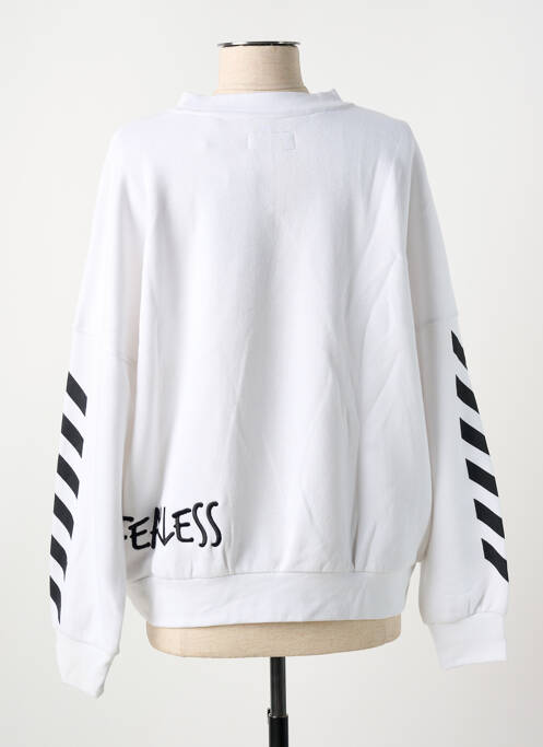 Sweat-shirt blanc ROSE GARDEN pour femme