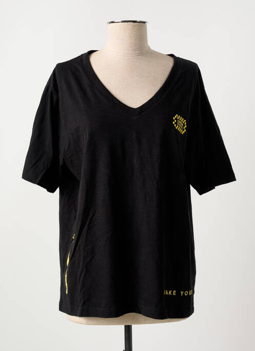 T-shirt noir ROSE GARDEN pour femme