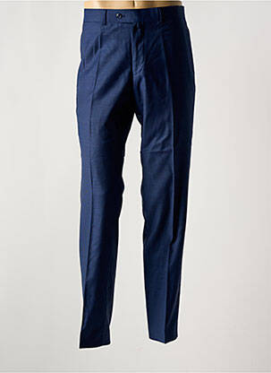 Pantalon slim taille à pinces taille haute bleu BARUTTI homme