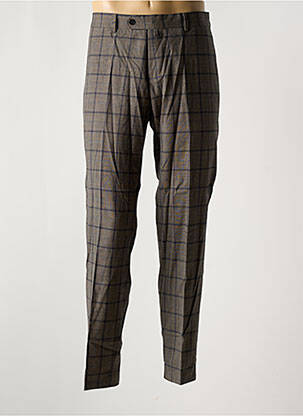 Pantalon slim tissage chiné taille haute bleu BARUTTI homme