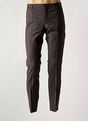 Pantalon slim taille à pinces taille basse marron BARUTTI homme