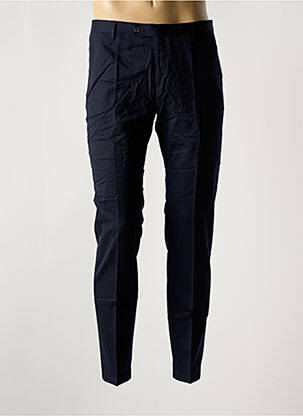 Pantalon slim fermeture zippée sous rabat boutonné taille basse bleu BARUTTI homme