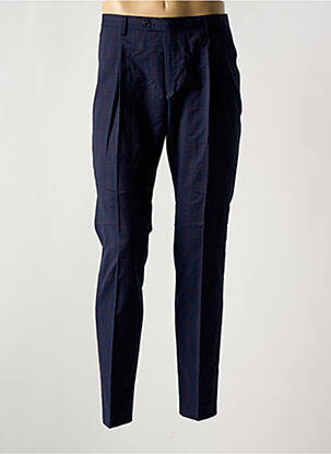 Pantalon slim taille à pinces taille haute bleu BARUTTI homme