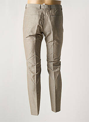 Pantalon slim tissage chiné taille haute beige BARUTTI homme