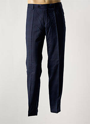 Pantalon slim tissage chiné taille haute bleu BARUTTI homme