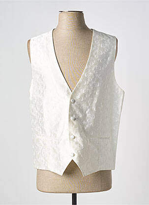 Gilet sans manche effet matière satinée blanc BARUTTI homme