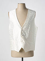 Gilet sans manche effet matière satinée blanc BARUTTI homme