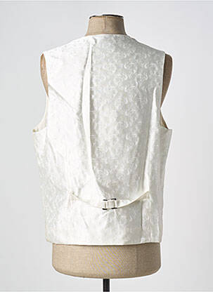 Gilet sans manche effet matière satinée blanc BARUTTI homme