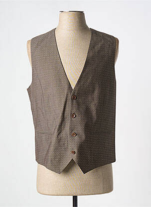 Gilet sans manche tissage chiné marron BARUTTI homme