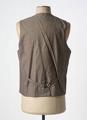 Gilet sans manche tissage chiné marron BARUTTI homme