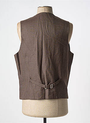 Gilet sans manche tissage chiné marron BARUTTI homme