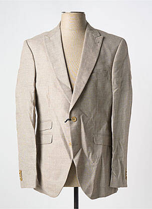 Blazer tissage chiné beige MASTERHAND homme