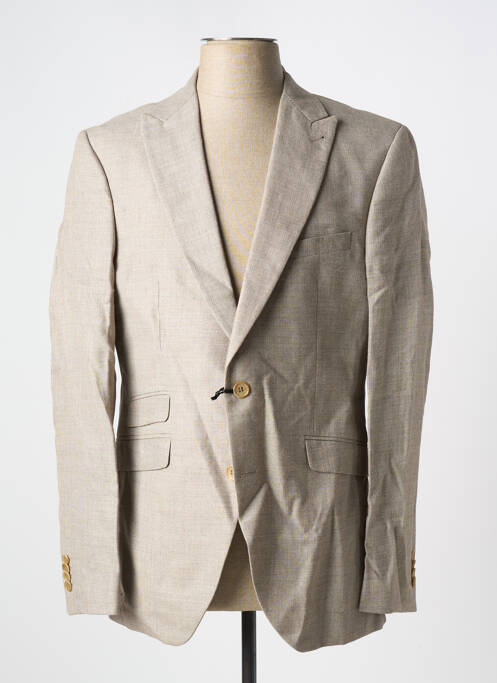 Blazer tissage chiné beige MASTERHAND homme