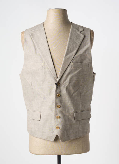 Gilet sans manche beige MASTERHAND pour homme