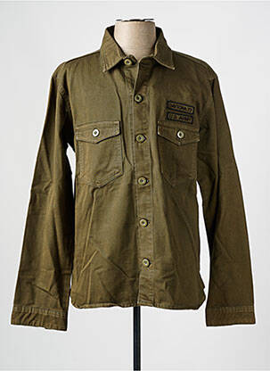 Veste casual fermeture boutonnée sur le devant vert DAYTONA homme