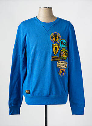 Sweat-shirt tissage jersey manches longues bleu DAYTONA homme