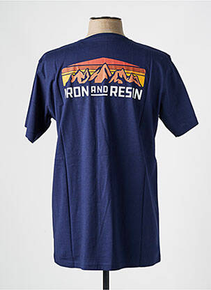T-shirt coupe droite manches courtes bleu IRON AND RESIN homme