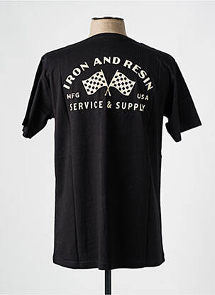 T-shirt coupe droite manches courtes noir IRON AND RESIN homme