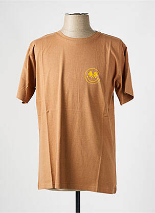 T-shirt coupe droite manches courtes marron IRON AND RESIN homme