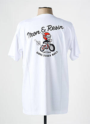 T-shirt coupe droite manches courtes blanc IRON AND RESIN homme