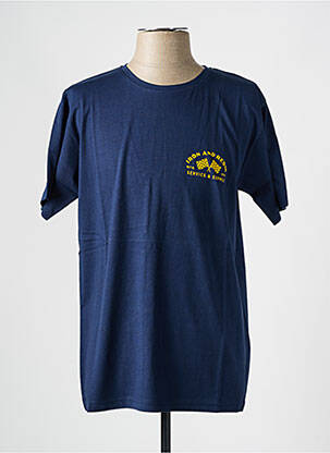 T-shirt coupe droite manches courtes bleu IRON AND RESIN homme