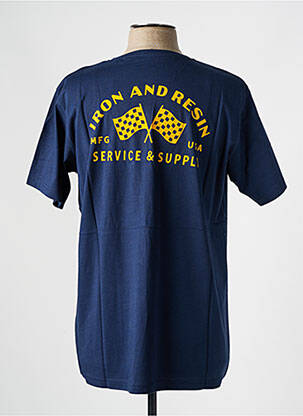 T-shirt coupe droite manches courtes bleu IRON AND RESIN homme