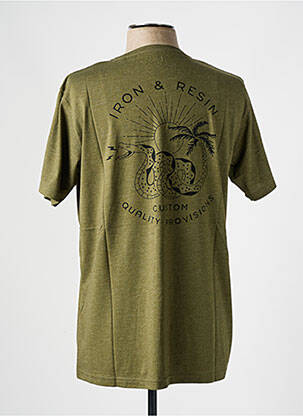 T-shirt coupe droite manches courtes vert IRON AND RESIN homme