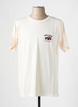 T-shirt coupe droite manches courtes beige IRON AND RESIN homme