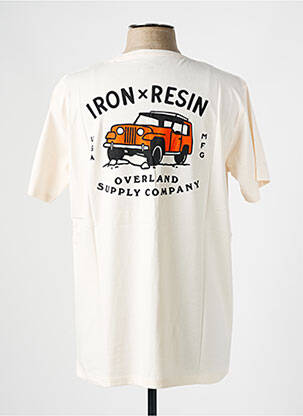 T-shirt coupe droite manches courtes beige IRON AND RESIN homme