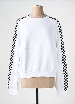 Pull resserrée sur le bas manches longues blanc ROSE GARDEN femme