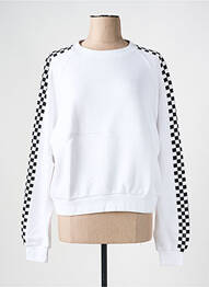 Pull col rond manches longues blanc ROSE GARDEN femme