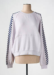 Pull col rond manches longues gris ROSE GARDEN femme